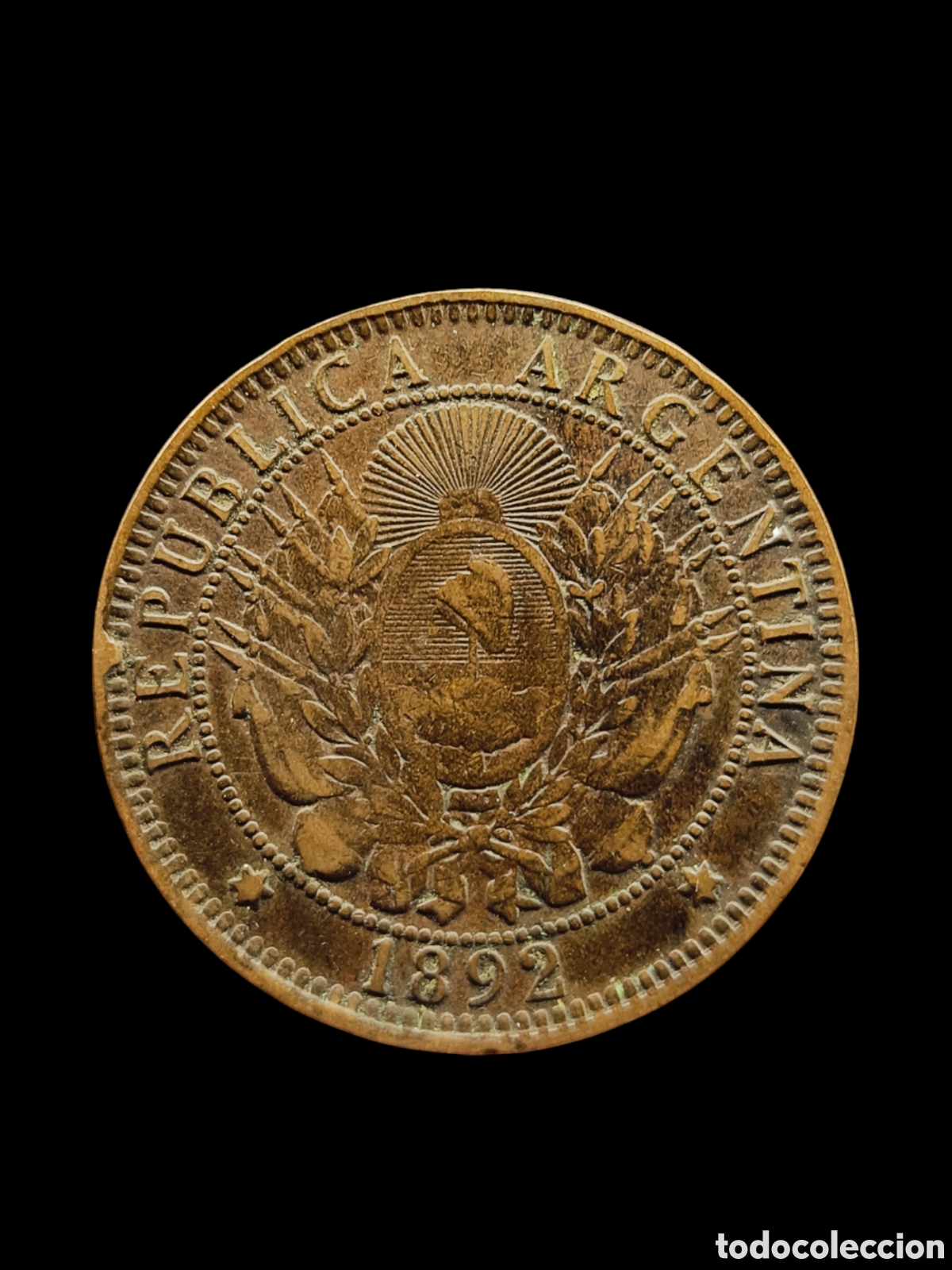 Monedas antiguas de Am&eacute;rica: ARGENTINA . 2 CENTAVOS 1892 - Foto 2