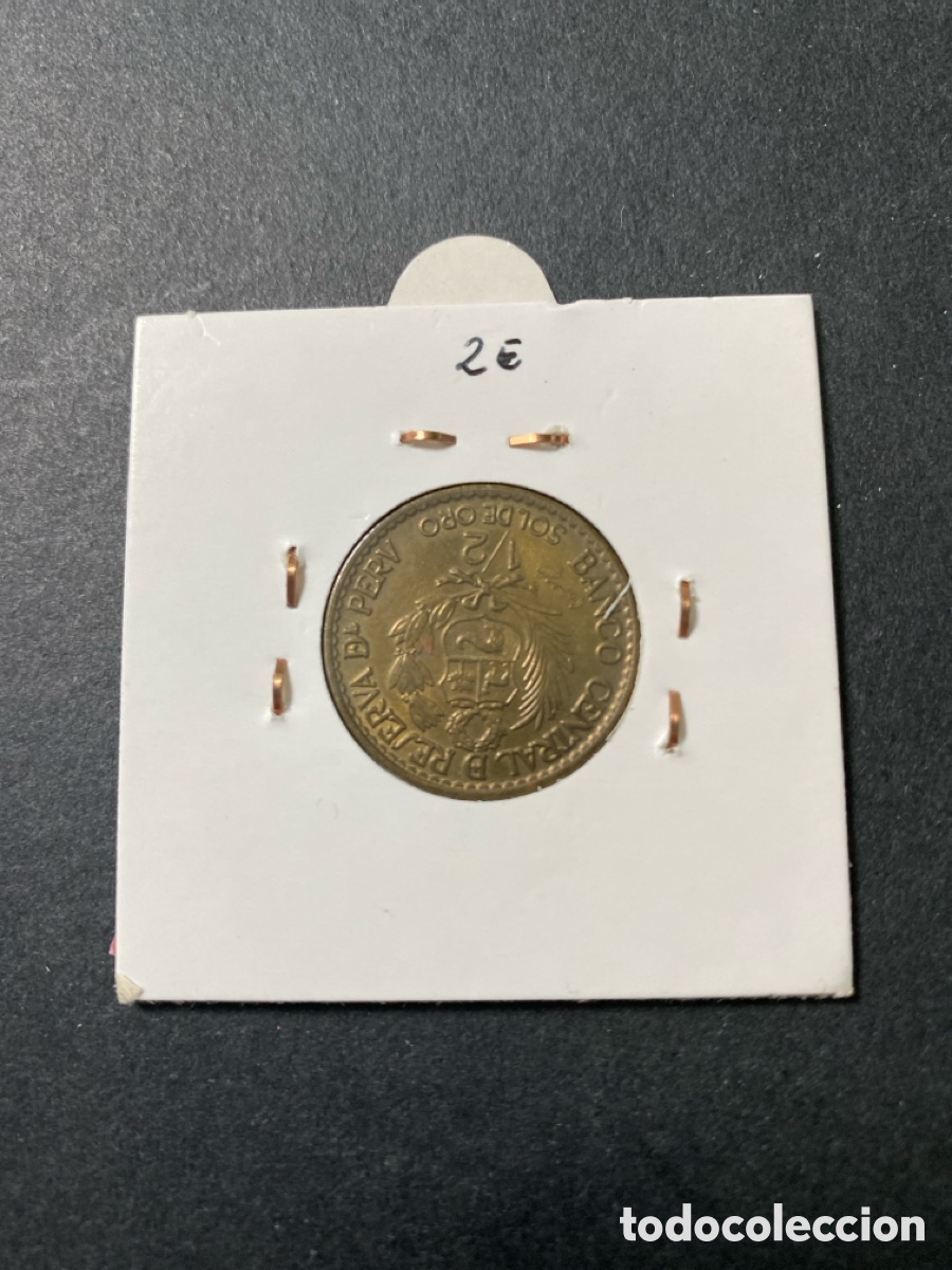 Monedas antiguas de Am&eacute;rica: Moneda de Per&uacute; 1/2 sol - Foto 2