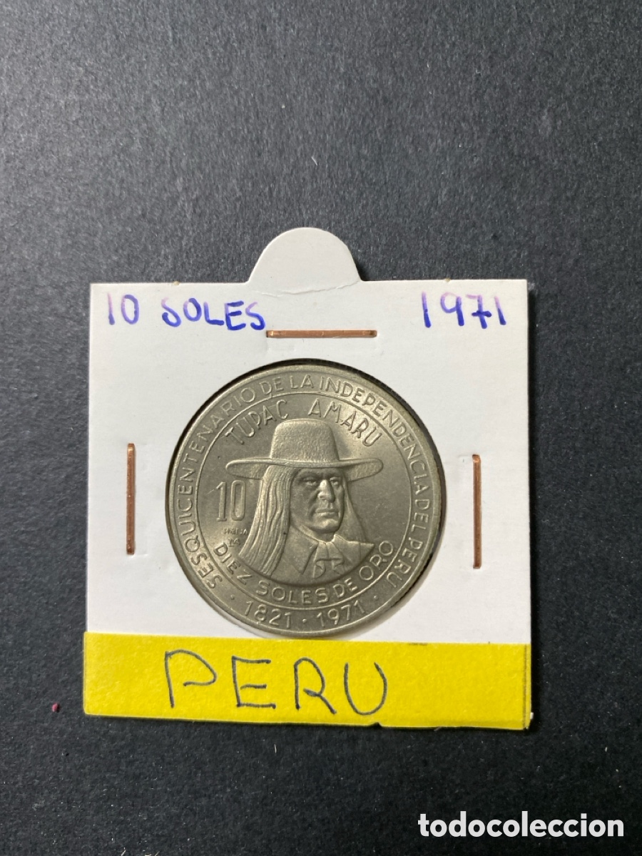 Monedas antiguas de Am&eacute;rica: Moneda de Per&uacute; 10 soles - Foto 1