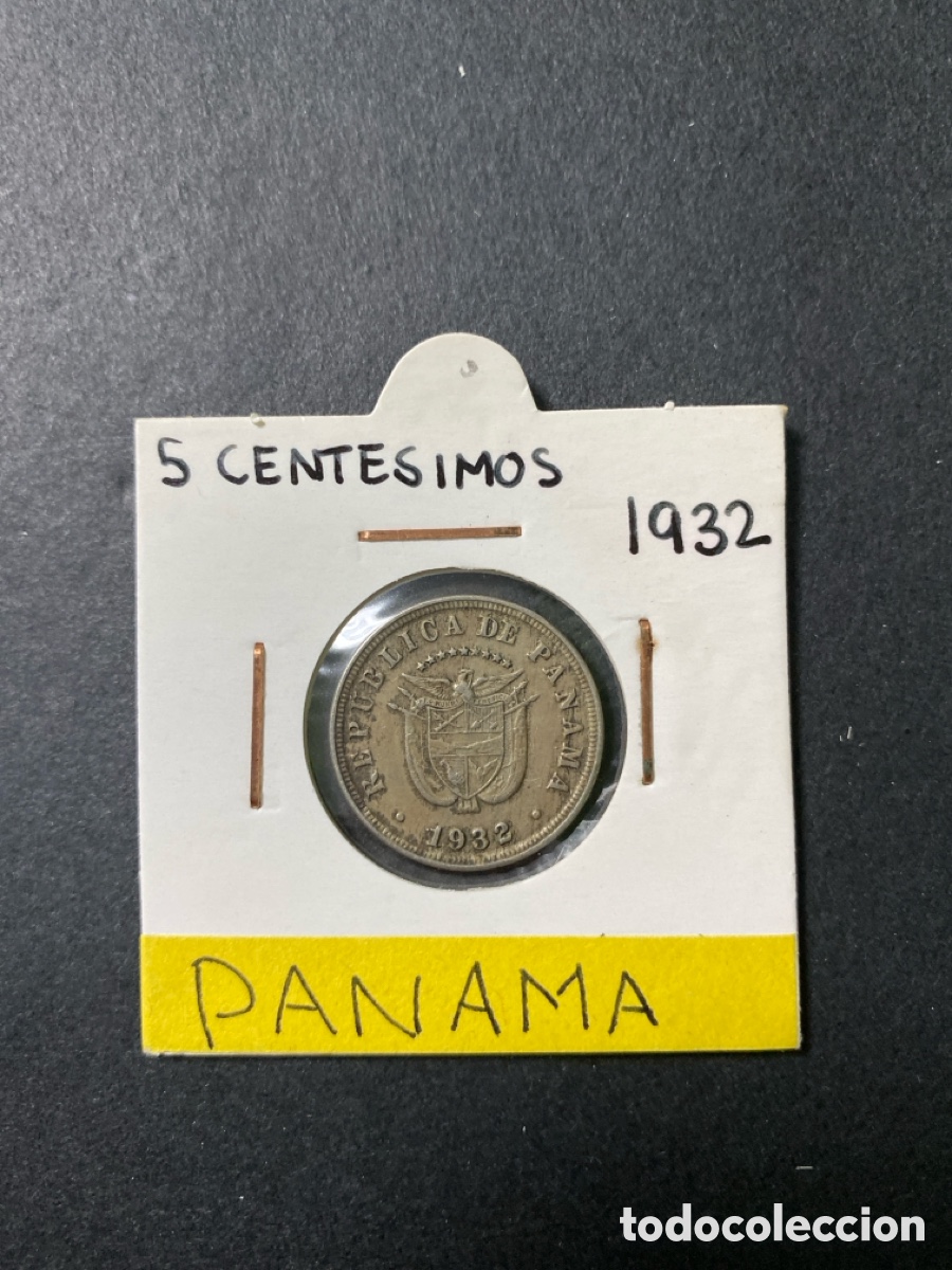 Monedas antiguas de Am&eacute;rica: Moneda de Panama 5 cent&eacute;simos - Foto 1