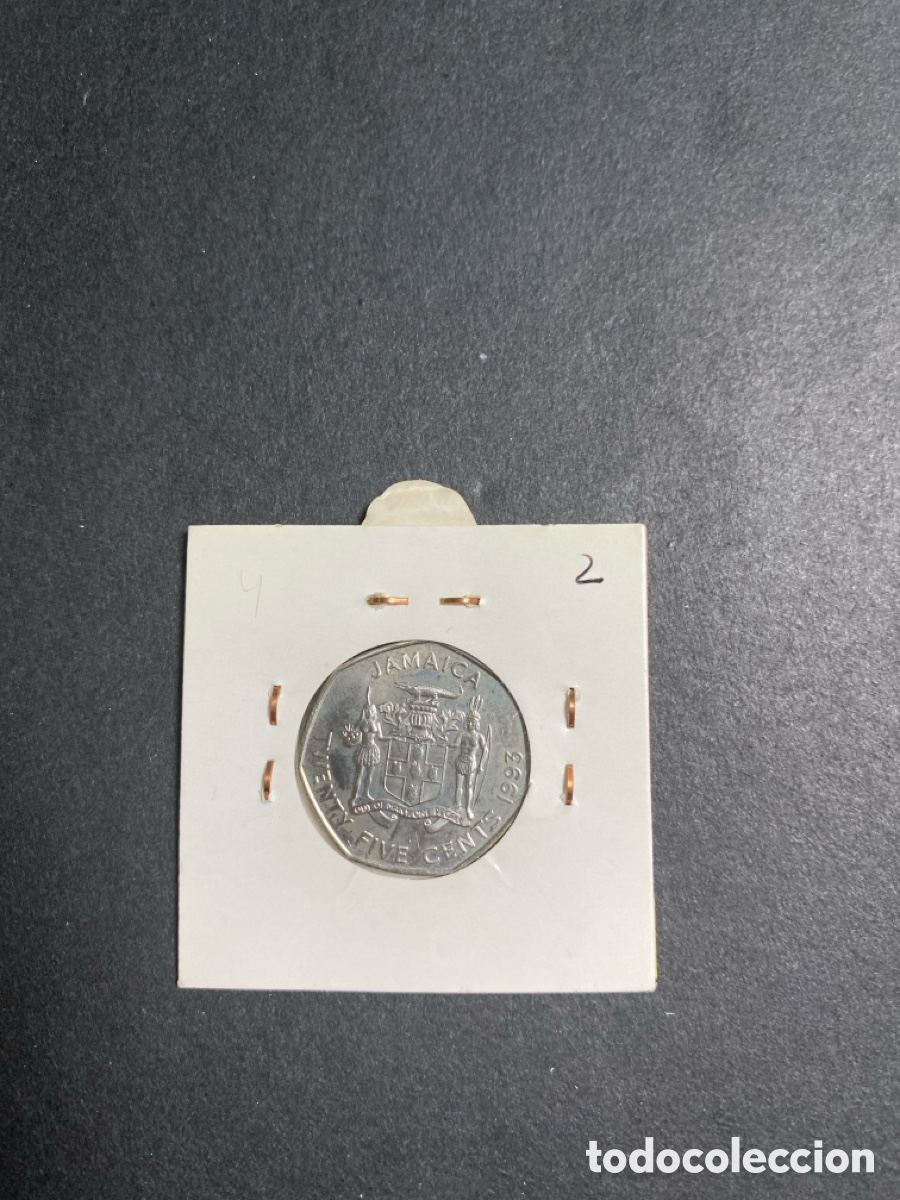 Monedas antiguas de Am&eacute;rica: Moneda de Jamaica 25 cent - Foto 2