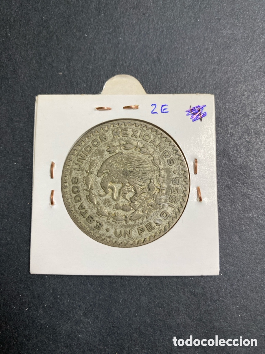 Monedas antiguas de Am&eacute;rica: Moneda de Mexico 1 peso - Foto 2