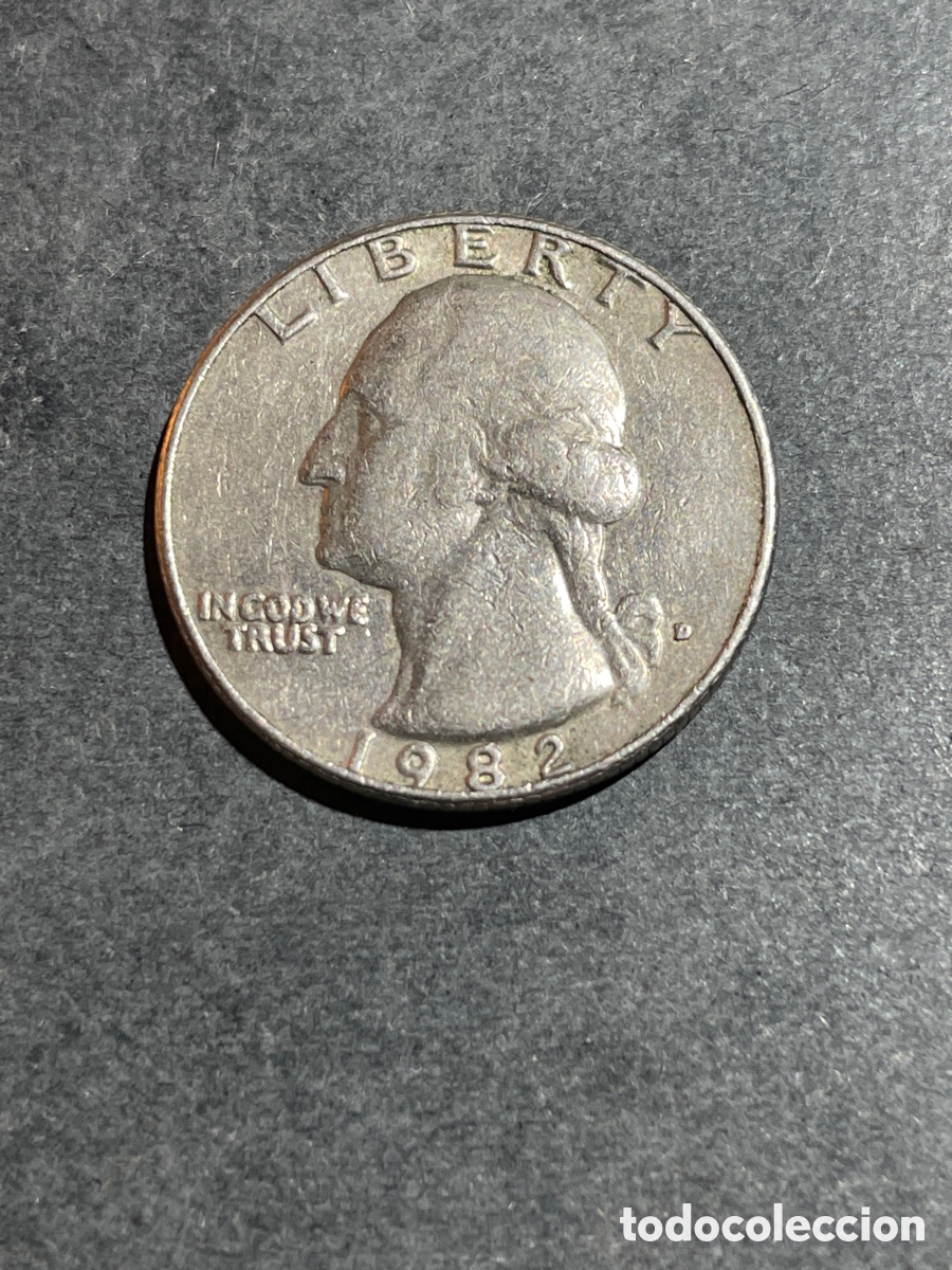 Monedas antiguas de Am&eacute;rica: EEUU 1/4 d&oacute;lar a&ntilde;o 1982 - Foto 1