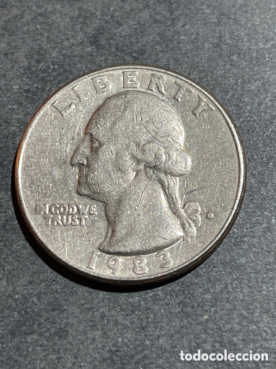 Monedas antiguas de Am&eacute;rica: EEUU 1/4 d&oacute;lar a&ntilde;o 1983 - Foto 1