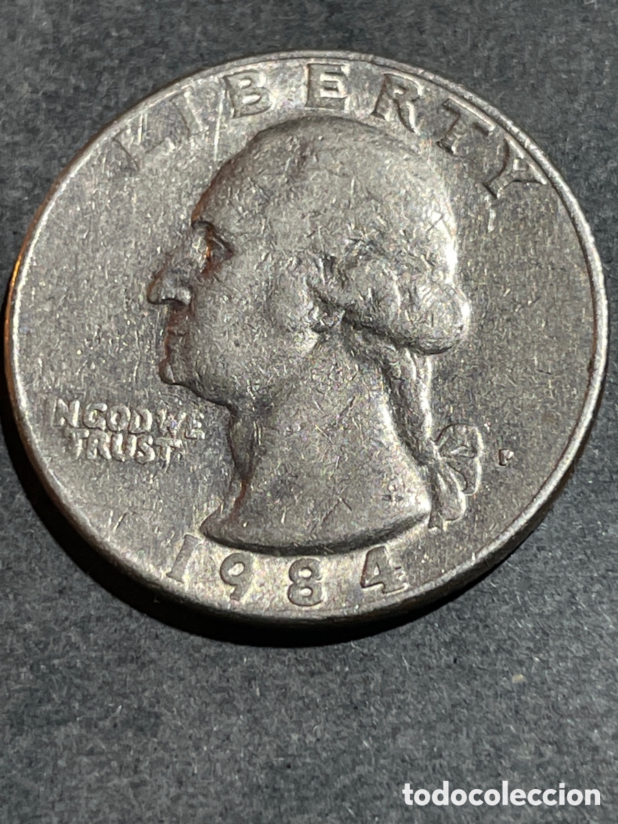 Monedas antiguas de Am&eacute;rica: EEUU 1/4 d&oacute;lar a&ntilde;o 1984 - Foto 1