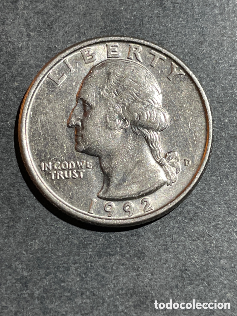 Monedas antiguas de Am&eacute;rica: EEUU 1/4 d&oacute;lar a&ntilde;o 1992 - Foto 1