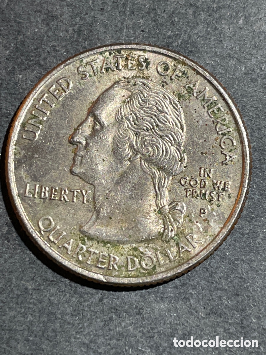 Monedas antiguas de Am&eacute;rica: EEUU 1/4 d&oacute;lar ILLINOIS - Foto 2