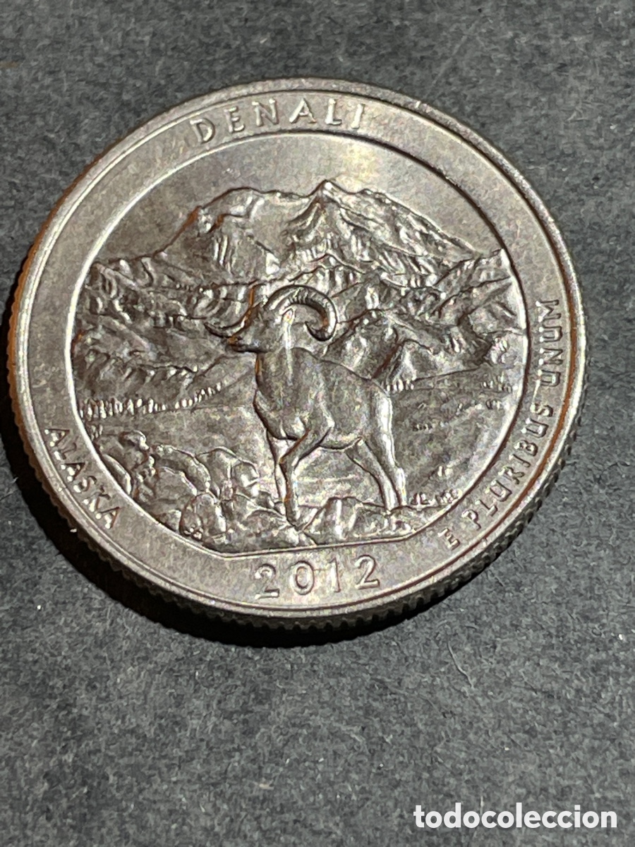 Monedas antiguas de Am&eacute;rica: EEUU 1/4 d&oacute;lar Alaska - Foto 1
