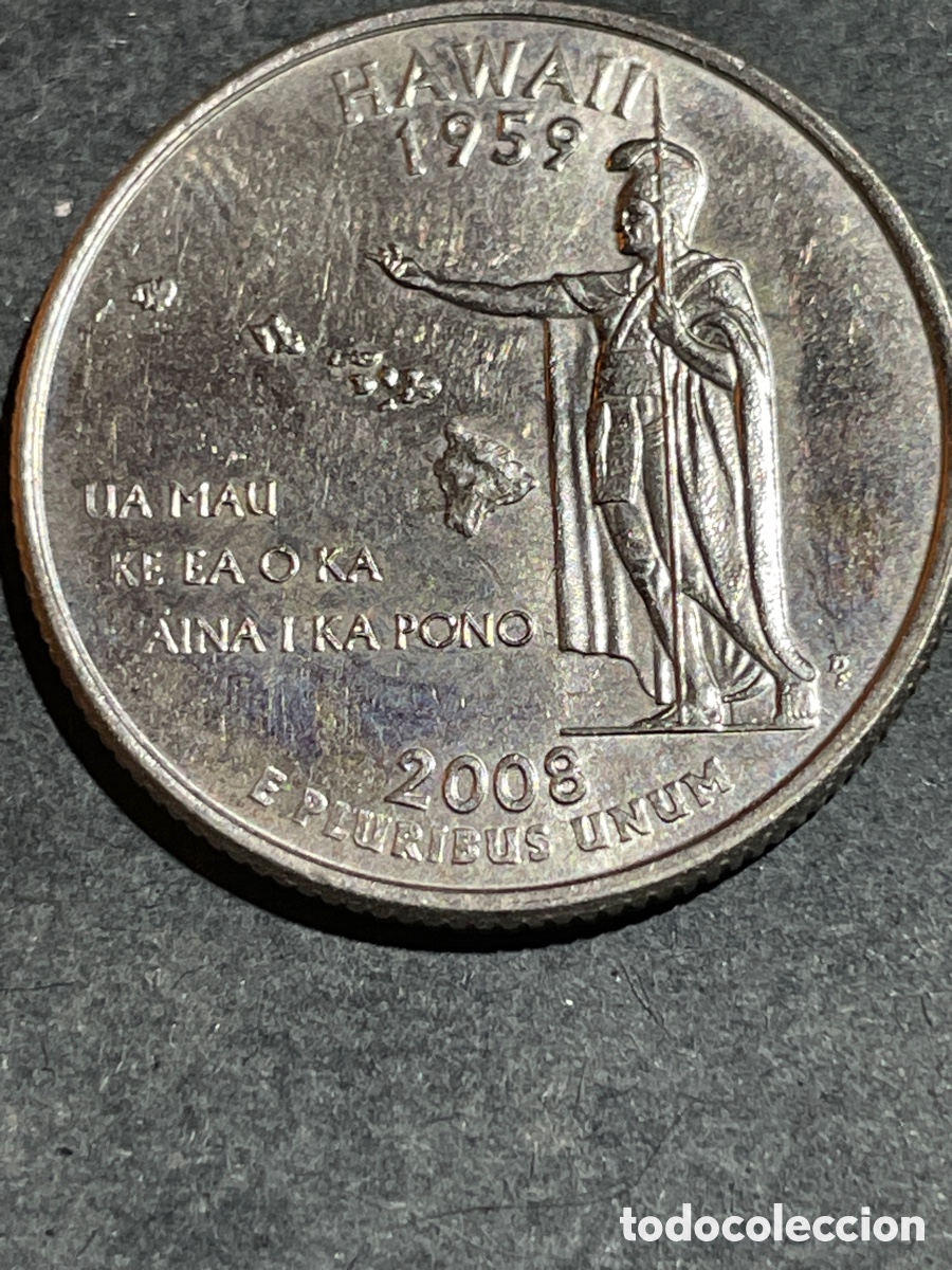 Monedas antiguas de Am&eacute;rica: EEUU 1/4 d&oacute;lar HAWAII - Foto 1