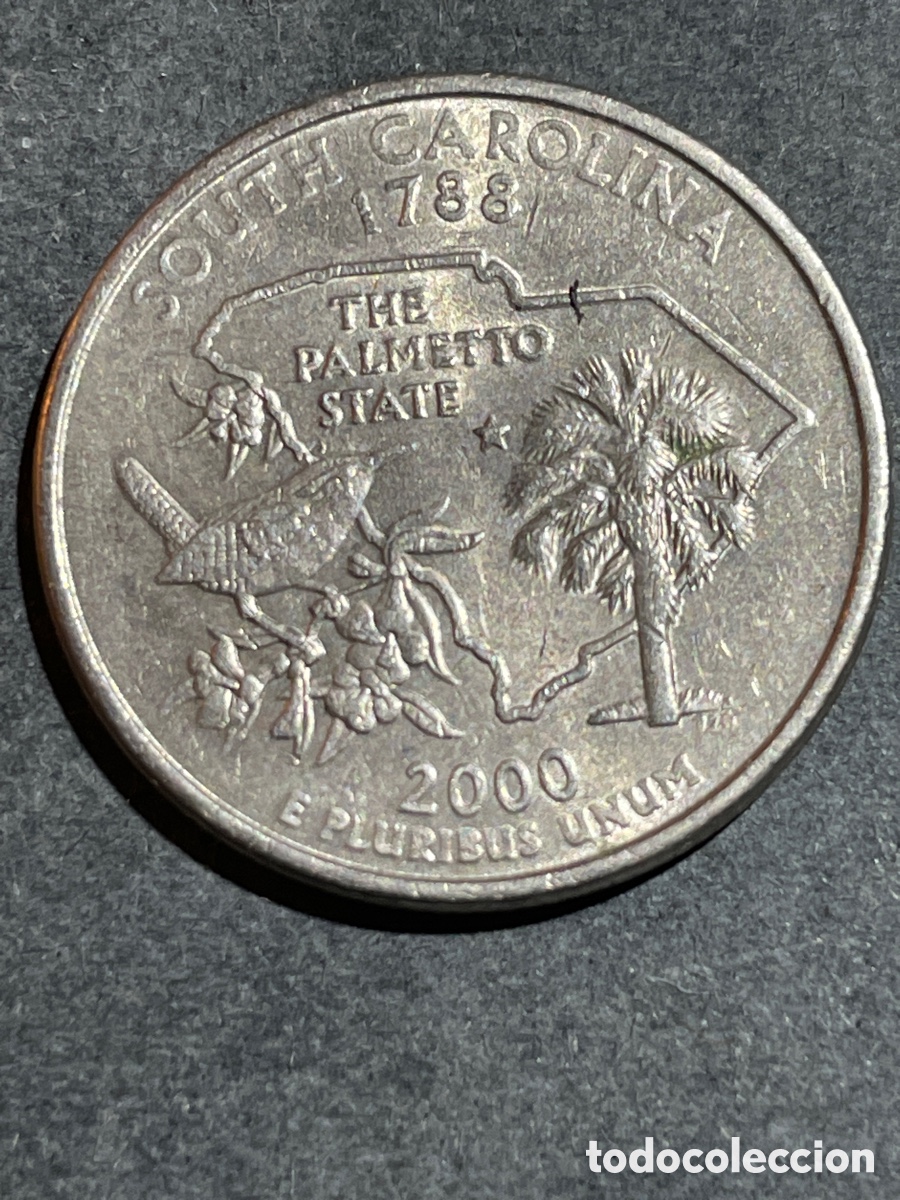Monedas antiguas de Am&eacute;rica: EEUU 1:4 dollar a&ntilde;o 2000 - Foto 1