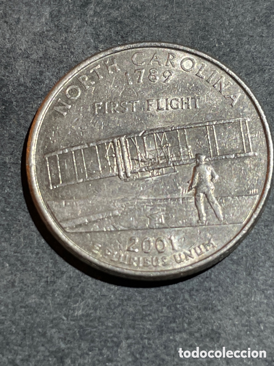 Monedas antiguas de Am&eacute;rica: EEUU 1/4 dollar a&ntilde;o 2001 - Foto 1