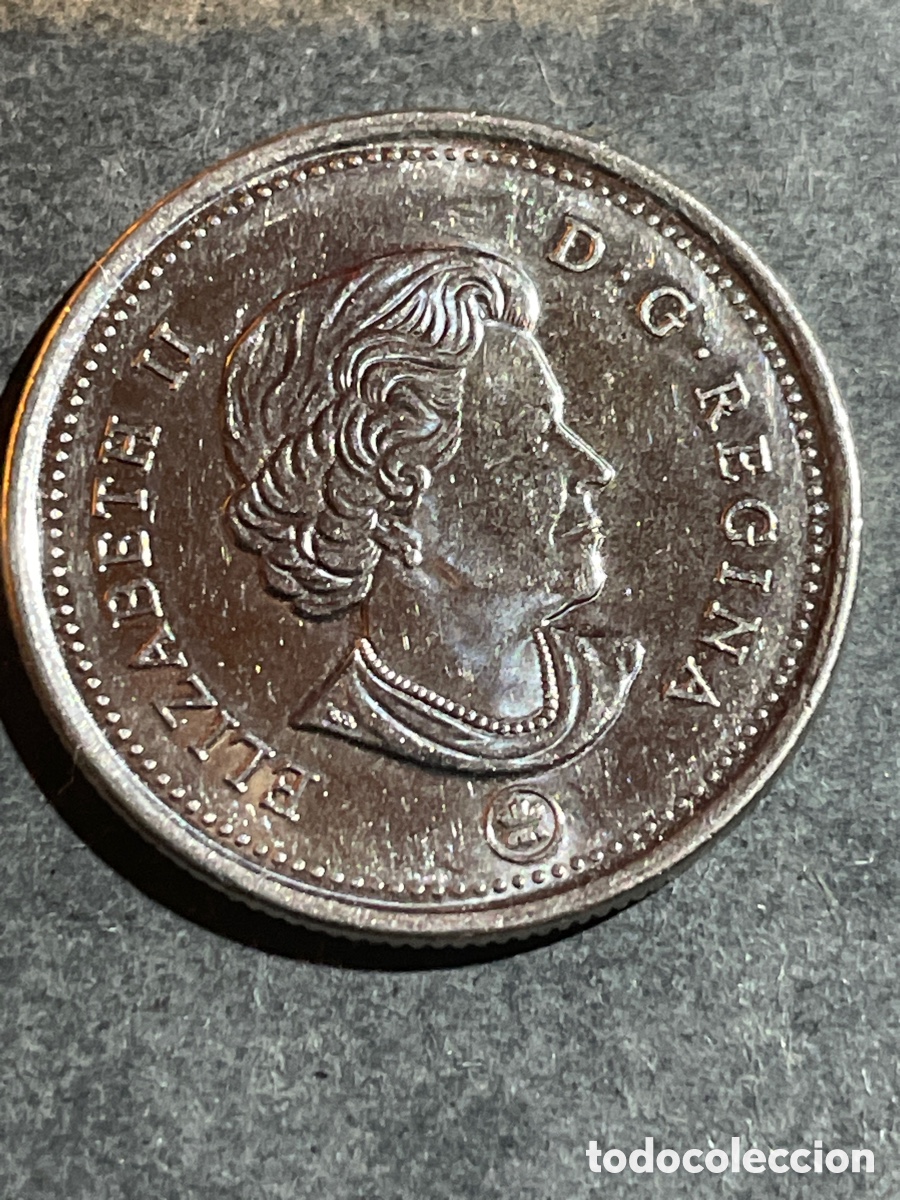 Monedas antiguas de Am&eacute;rica: Canad&aacute; 25 cent a&ntilde;o 2014 - Foto 2