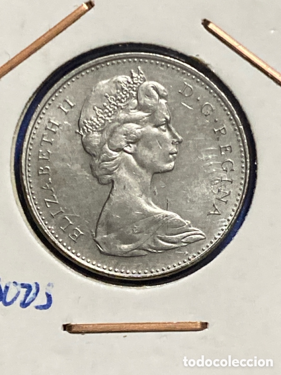 Monedas antiguas de Am&eacute;rica: Canada 5 centavos 1975 - Foto 1