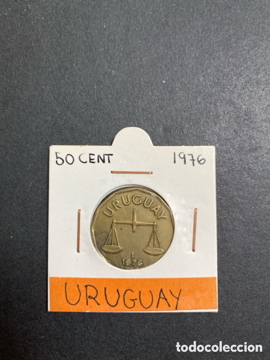 Monedas antiguas de Am&eacute;rica: Moneda de Uruguay 50 cents - Foto 1