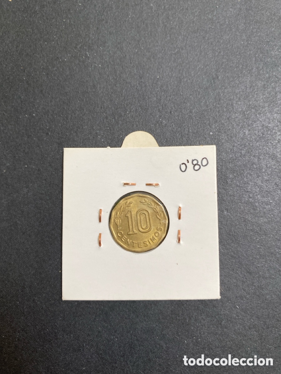 Monedas antiguas de Am&eacute;rica: Moneda de Uruguay 10 cent - Foto 2