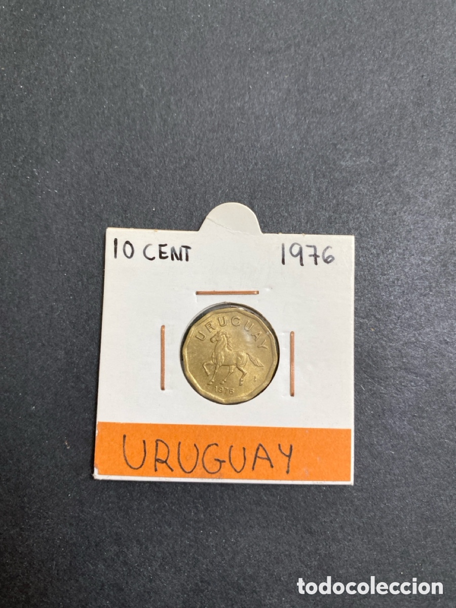 Monedas antiguas de Am&eacute;rica: Moneda de Uruguay 10 cent - Foto 1