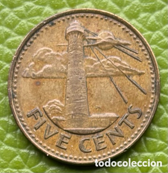 Monedas antiguas de Am&eacute;rica: BARBADOS. CINCO CENTAVOS. 1988. - Foto 2