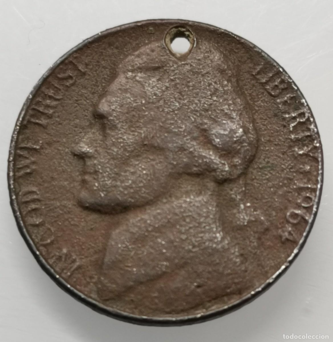 Monedas antiguas de Am&eacute;rica: Thomas Jefferson 5 Centavos 1964 EE.UU. - Foto 1