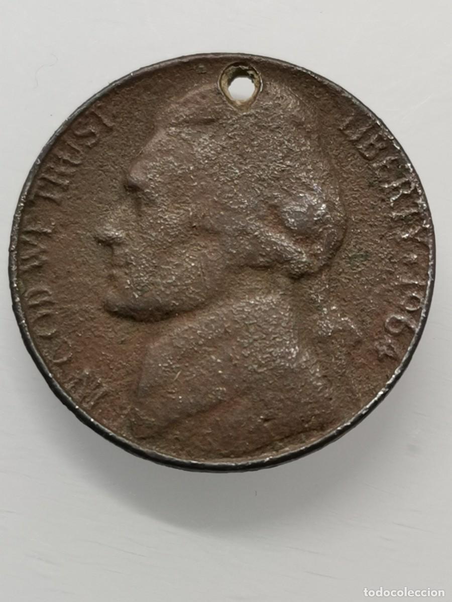 Monedas antiguas de Am&eacute;rica: Thomas Jefferson 5 Centavos 1964 EE.UU. - Foto 3