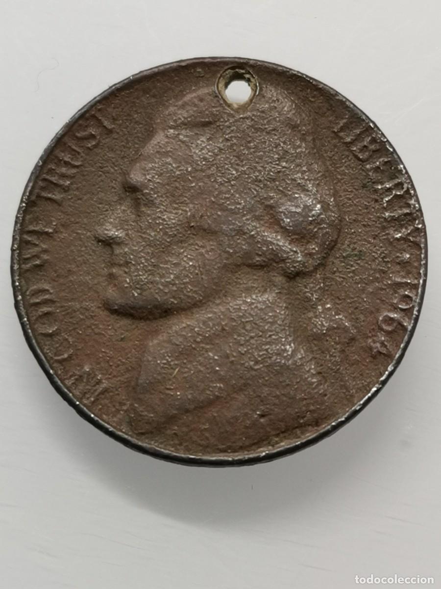 Monedas antiguas de Am&eacute;rica: Thomas Jefferson 5 Centavos 1964 EE.UU. - Foto 5
