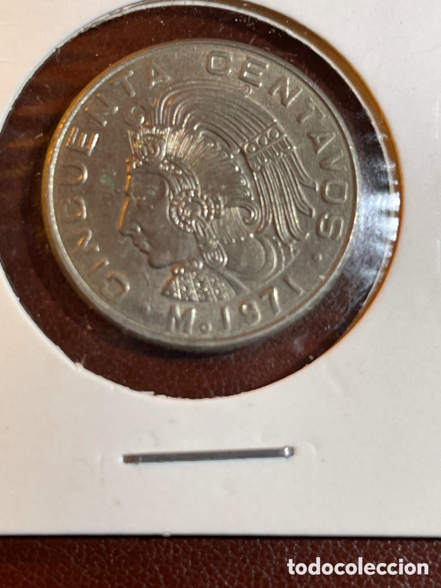 Monedas antiguas de Am&eacute;rica: M&eacute;xico 50 centavos a&ntilde;o 1971 - Foto 1