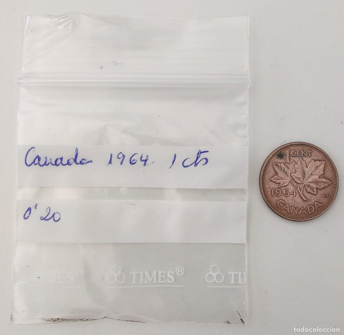 Monedas antiguas de Am&eacute;rica: Moneda de Canada. 1 Centimo. A&ntilde;o 1964. - Foto 6
