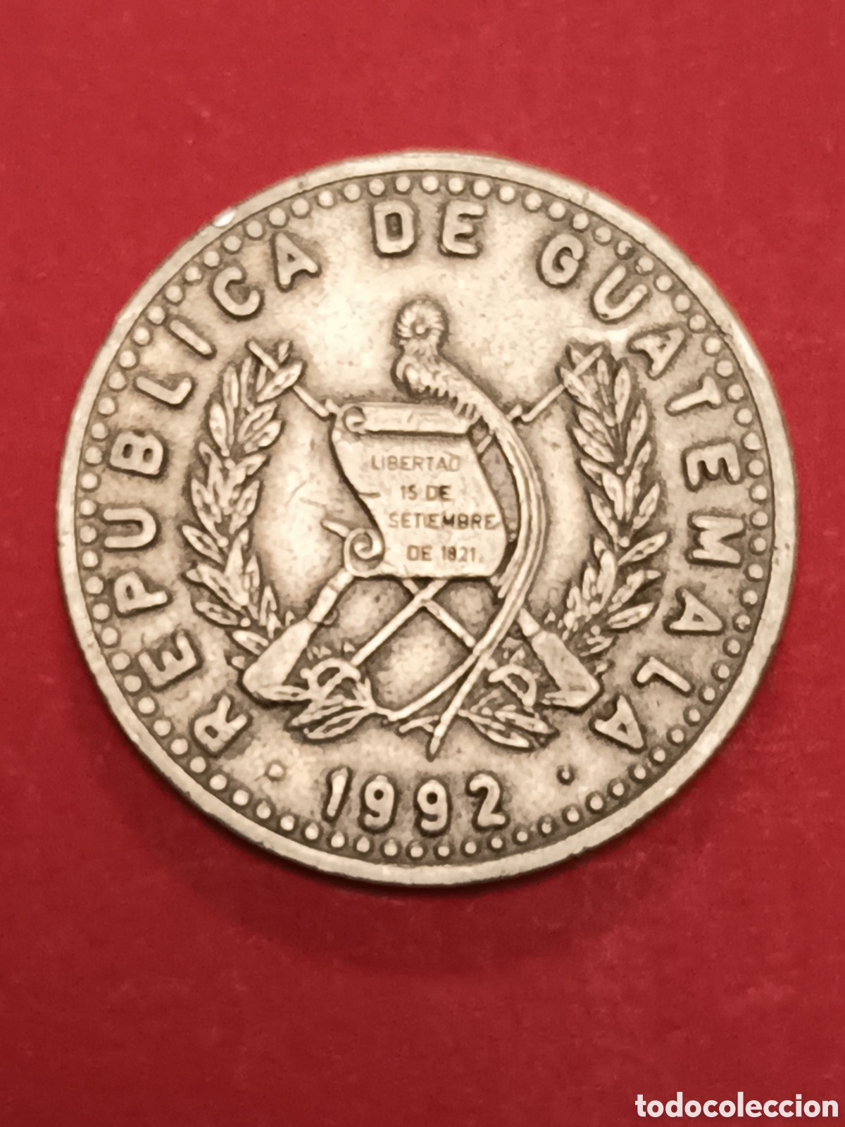 Monedas antiguas de Am&eacute;rica: GUATEMALA. 25 CENTAVOS DE 1992. - Foto 2