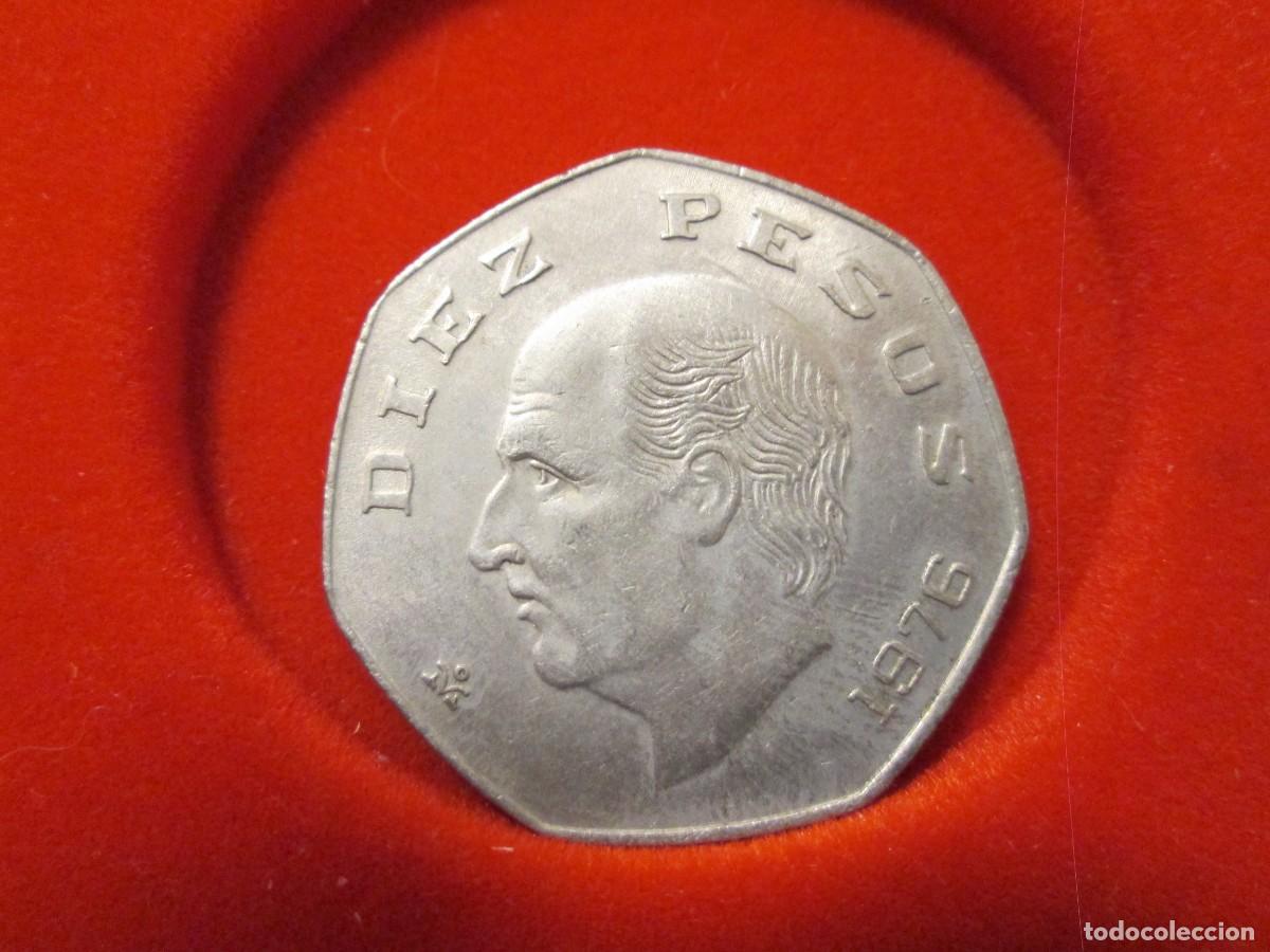 Monedas antiguas de Am&eacute;rica: 10 pesos 1976 mexico - Foto 3