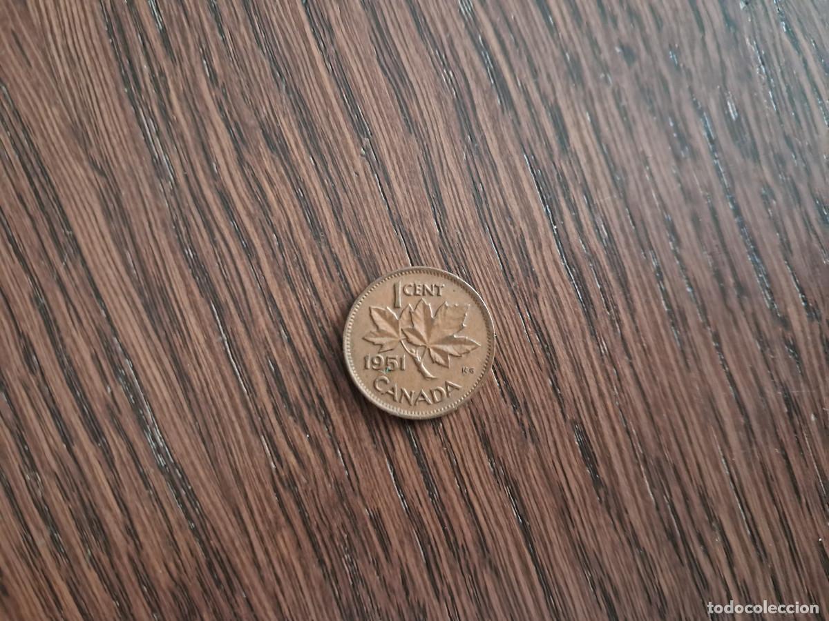 Monedas antiguas de Am&eacute;rica: moneda de Canad&aacute;, 1 cent, a&ntilde;o 1951 - Foto 2