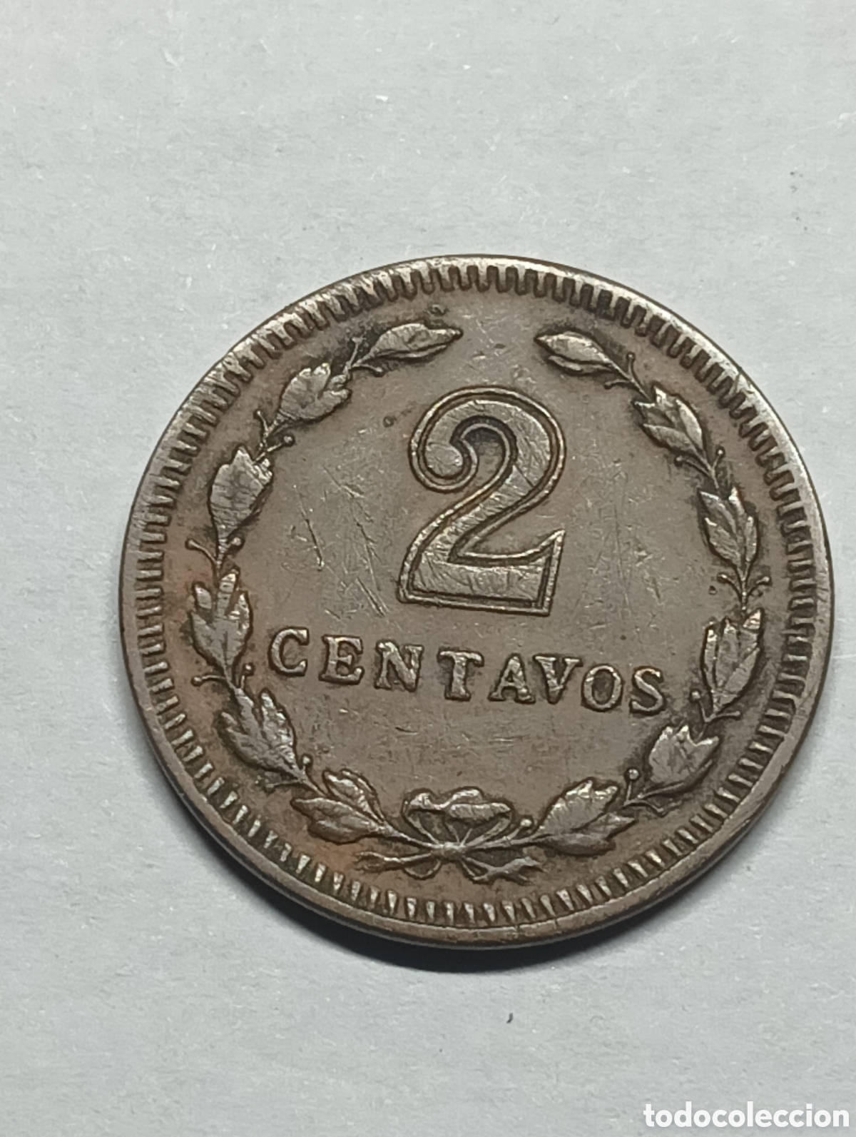 Monedas antiguas de Am&eacute;rica: Moneda 2 centavos 1941 Argentina - Foto 3