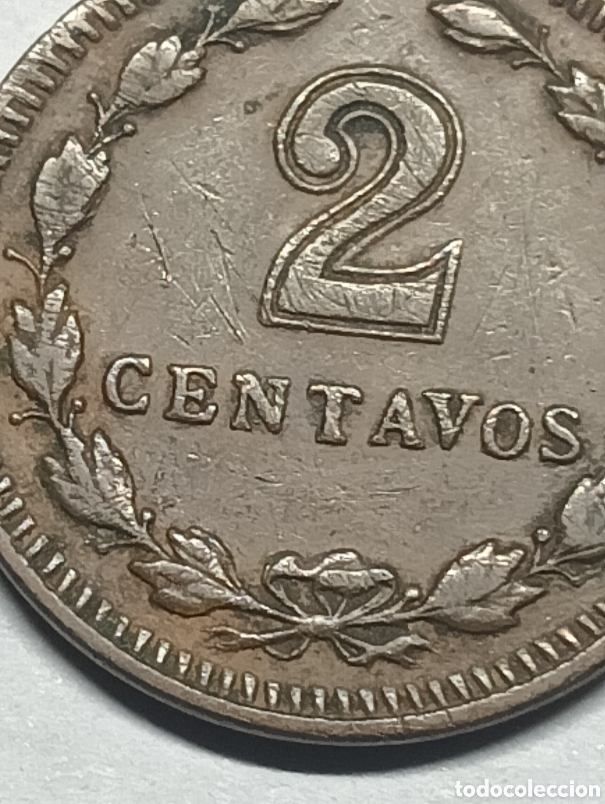 Monedas antiguas de Am&eacute;rica: Moneda 2 centavos 1941 Argentina - Foto 4