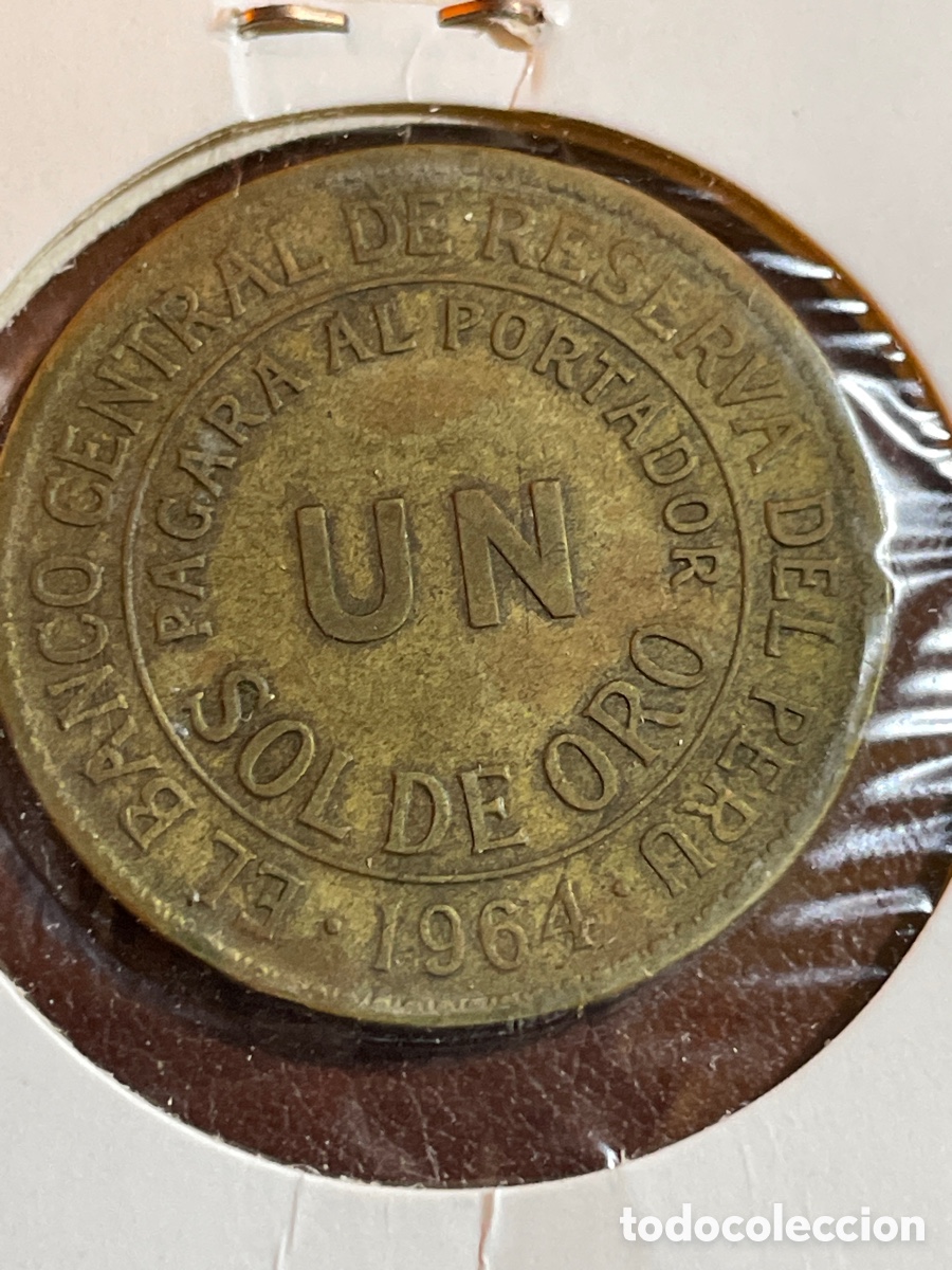 Monedas antiguas de Am&eacute;rica: Moneda de per&uacute; 1 sol a&ntilde;o 1964 - Foto 1