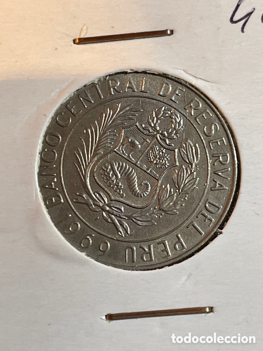 Monedas antiguas de Am&eacute;rica: Peru 5 soles de oro a&ntilde;o 1969 - Foto 1