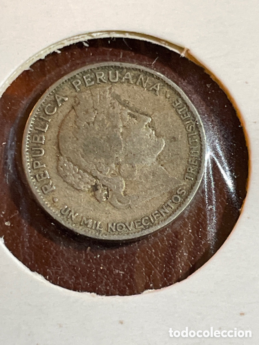 Monedas antiguas de Am&eacute;rica: Peru a&ntilde;o 1937 5 centavos - Foto 1