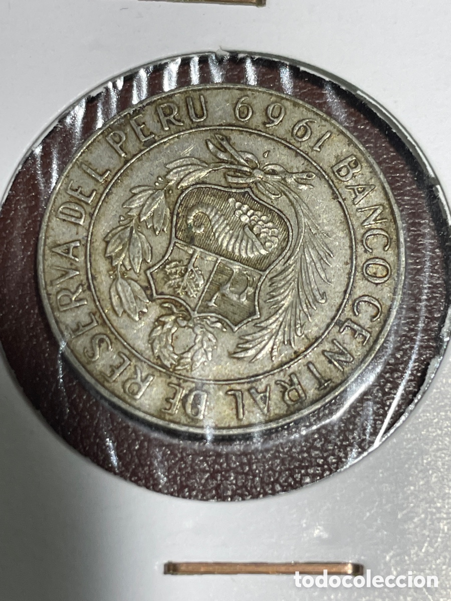 Monedas antiguas de Am&eacute;rica: Moneda peru 5 soles 1969 - Foto 1