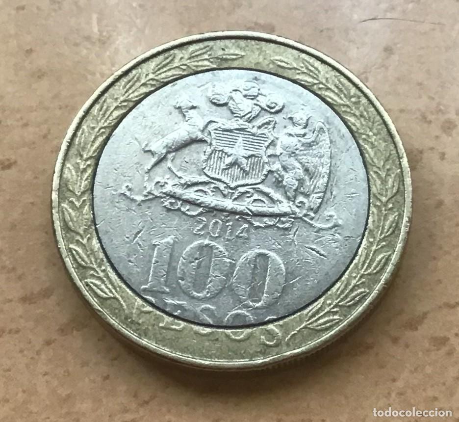 Monedas antiguas de Am&eacute;rica: 100 pesos de Chile. A&ntilde;o 2014 - Foto 1