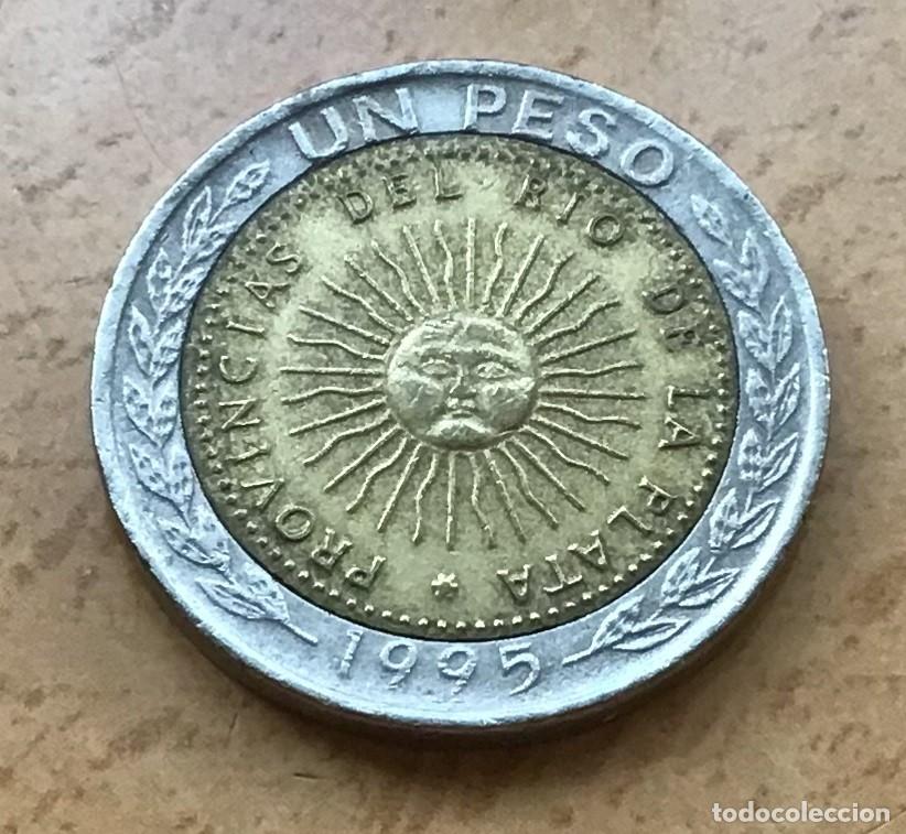 Monedas antiguas de Am&eacute;rica: 1 peso de Argentina. A&ntilde;o 1995. Ceca A