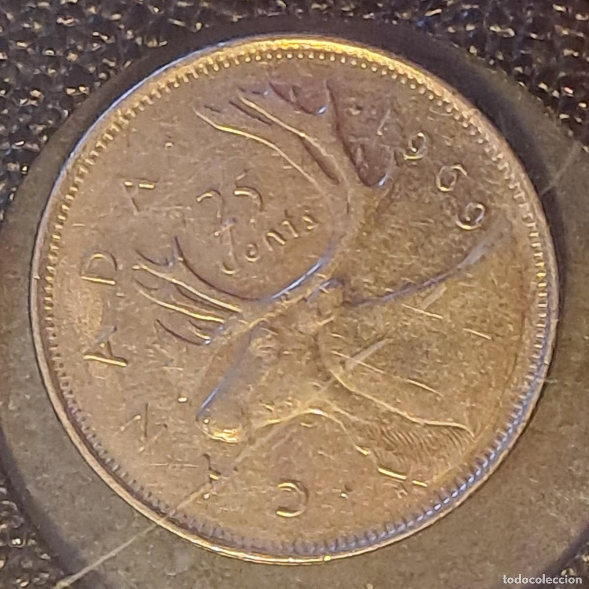 Monedas antiguas de Am&eacute;rica: MONEDA CANADA 25 CENTAVOS A&Ntilde;O 1969 - Foto 1