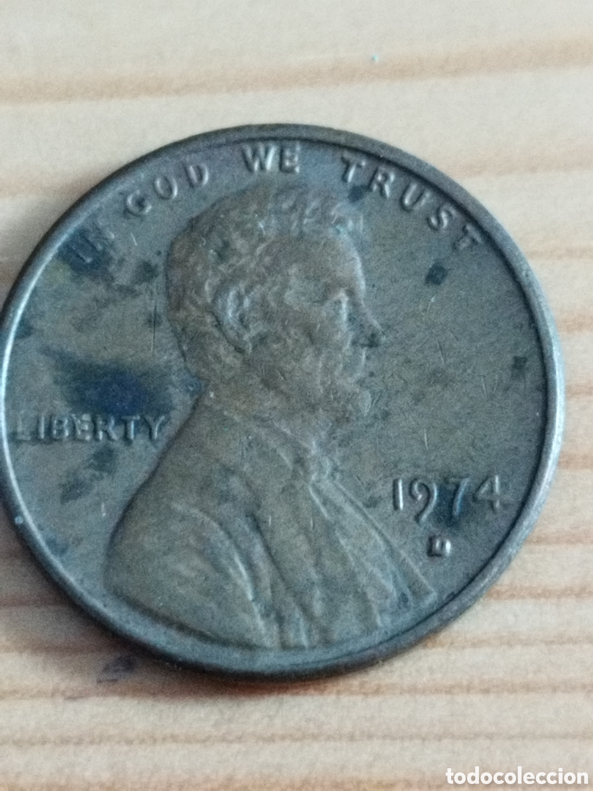 Monedas antiguas de Am&eacute;rica: USA 1 c&eacute;ntimo de 1974 D - Foto 1