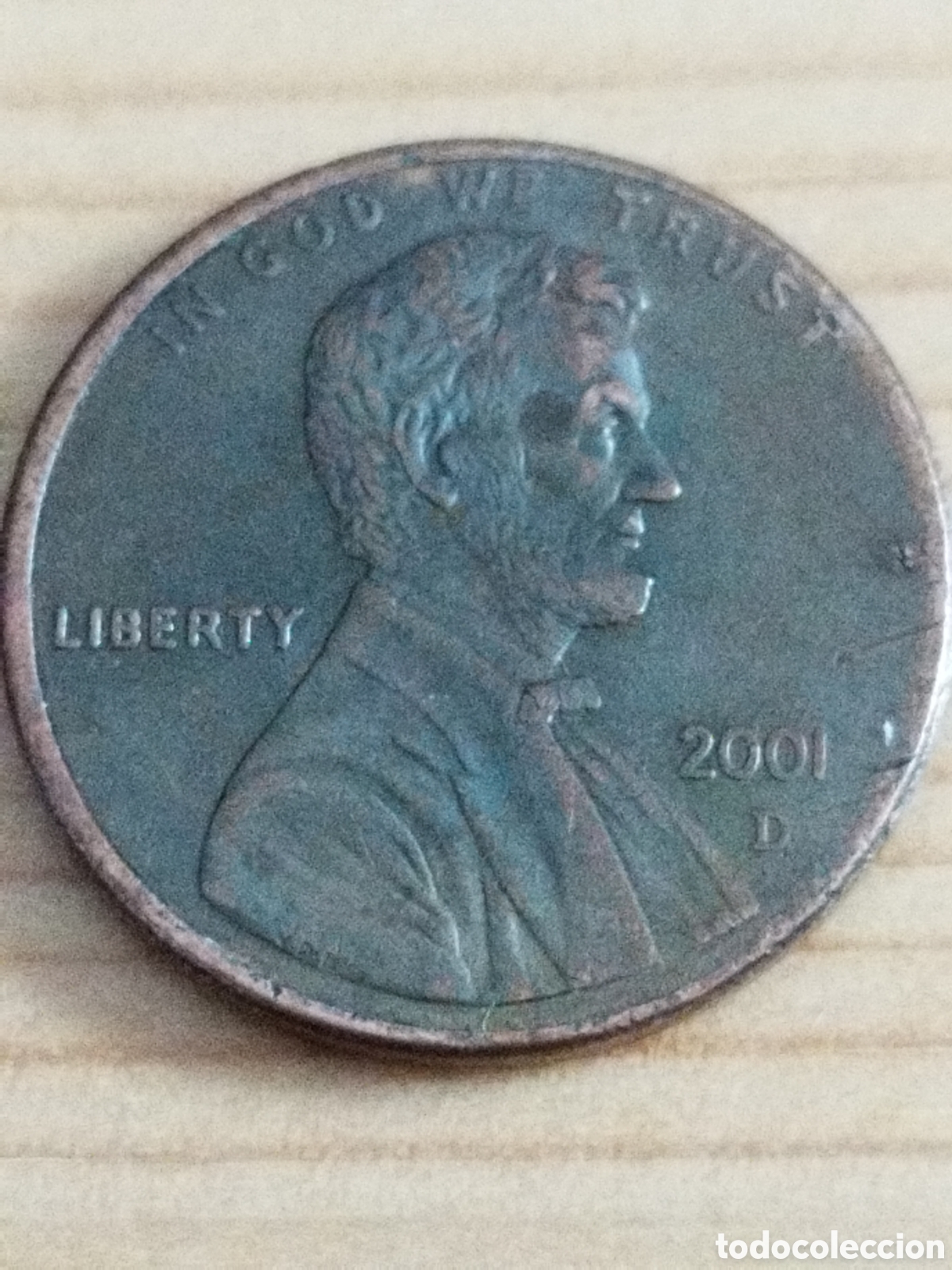 Monedas antiguas de Am&eacute;rica: USA 1 c&eacute;ntimo de 2001 D - Foto 1