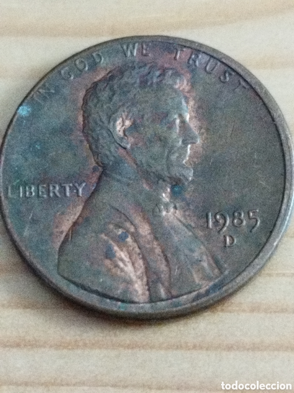 Monedas antiguas de Am&eacute;rica: USA 1 c&eacute;ntimo de 1985 D - Foto 1