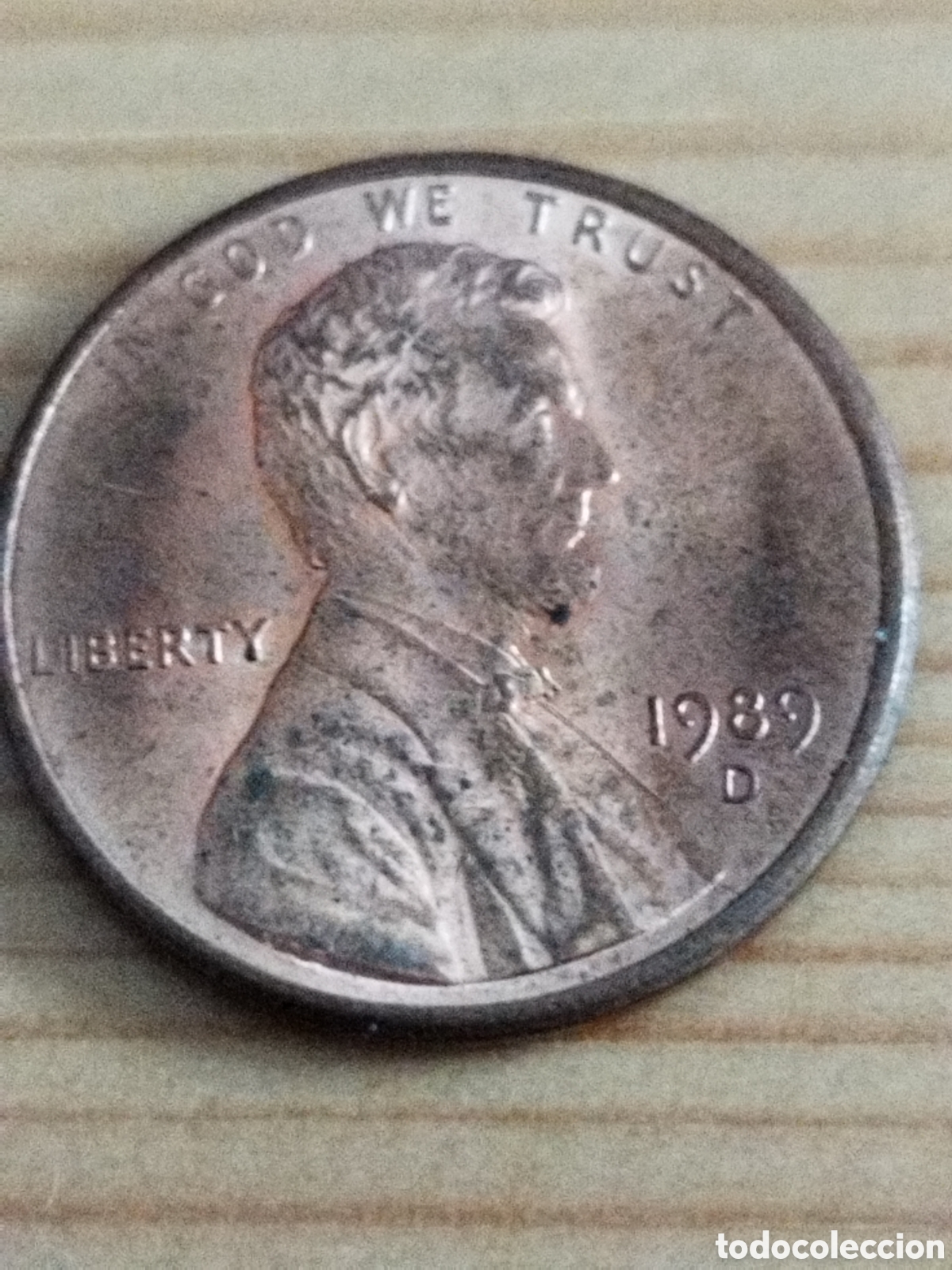 Monedas antiguas de Am&eacute;rica: USA 1 c&eacute;ntimo de 1989 D - Foto 1