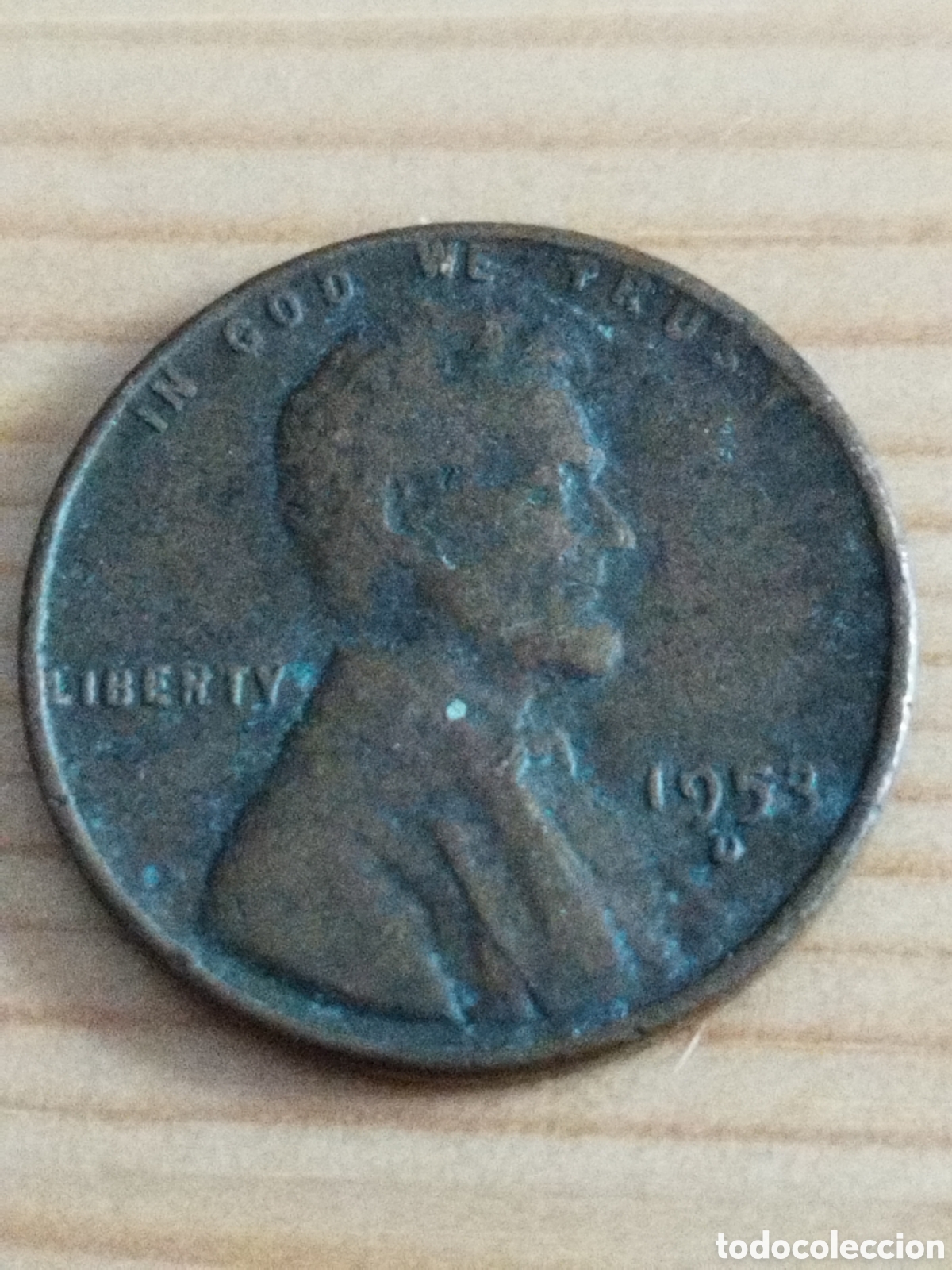Monedas antiguas de Am&eacute;rica: USA 1 c&eacute;ntimo de 1953 D - Foto 1