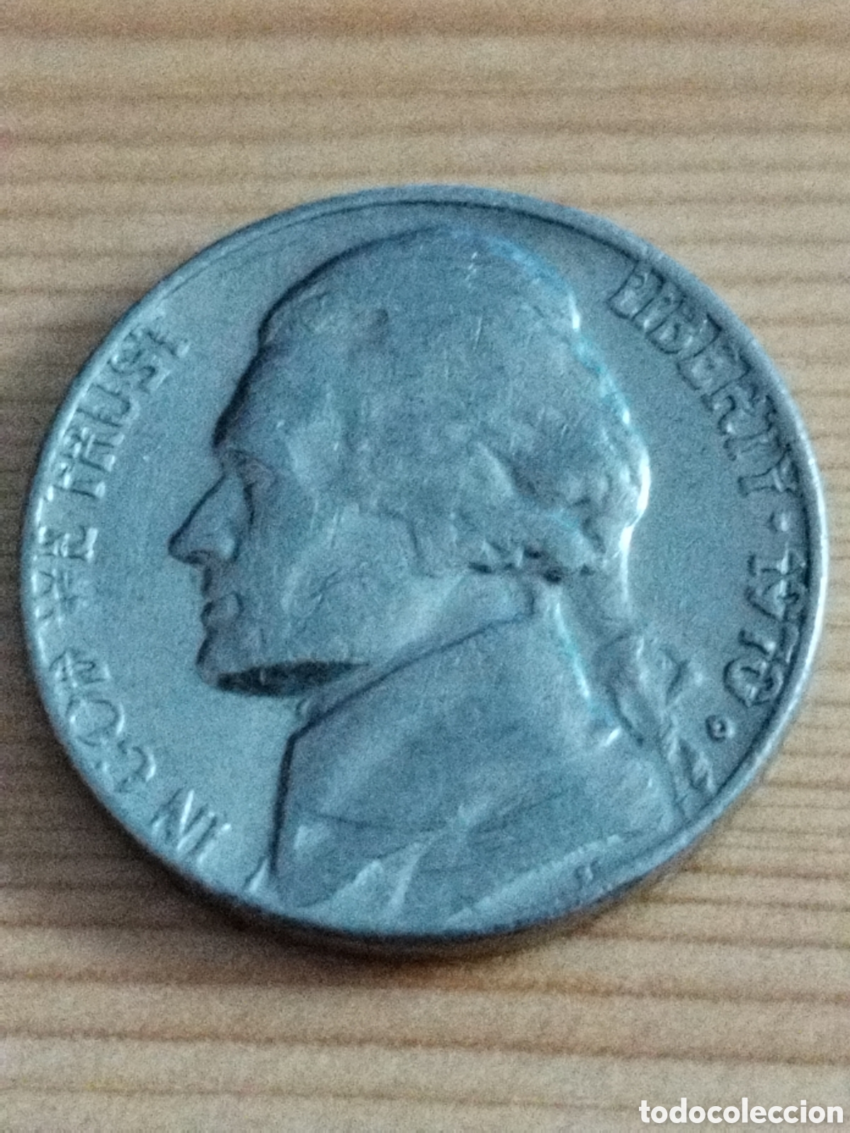 Monedas antiguas de Am&eacute;rica: USA 5 c&eacute;ntimos de 1970 D - Foto 1