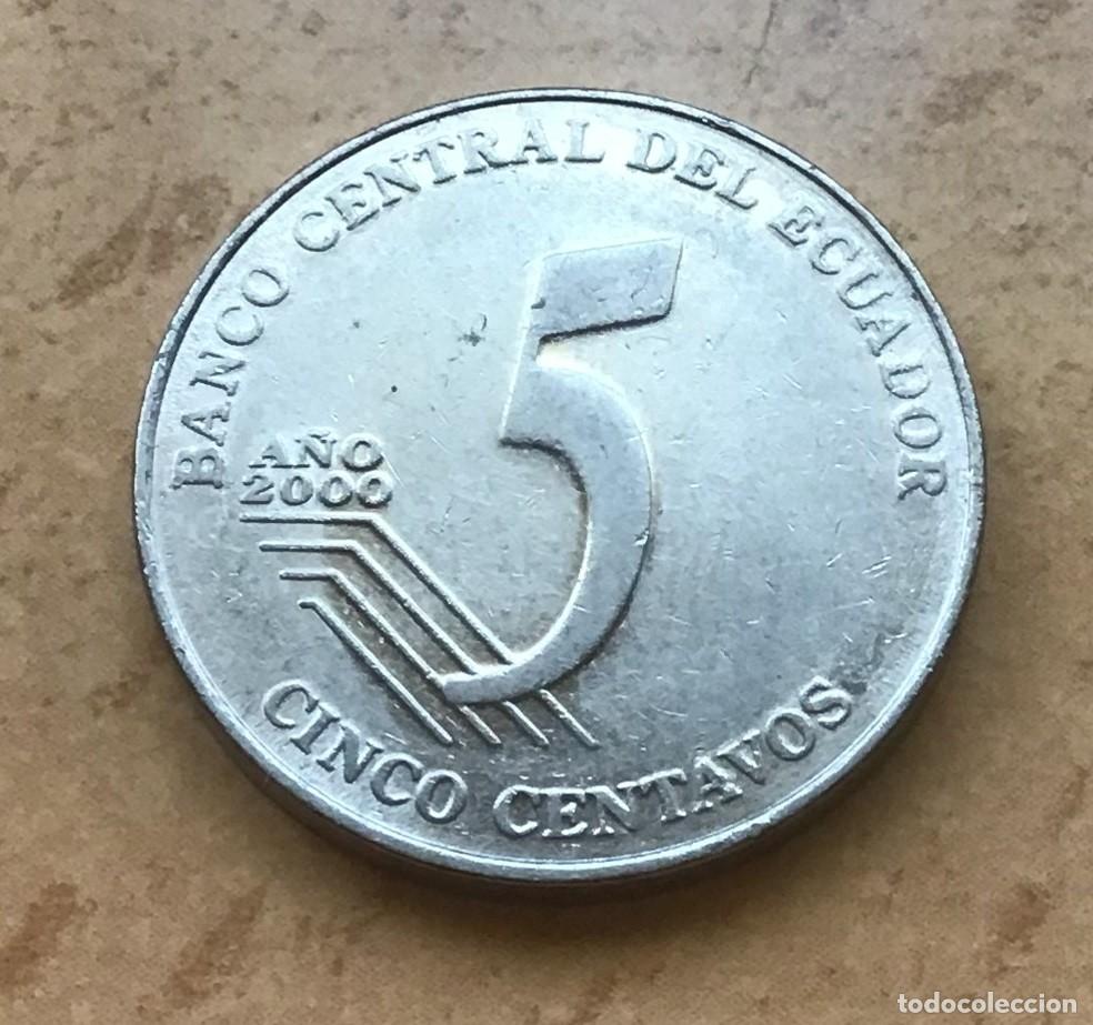Monedas antiguas de Am&eacute;rica: 5 centavos de Ecuador. A&ntilde;o 2000 - Foto 1