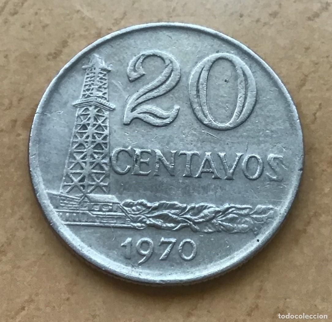Monedas antiguas de Am&eacute;rica: 20 centavos de Brasil. A&ntilde;o 1970 - Foto 1