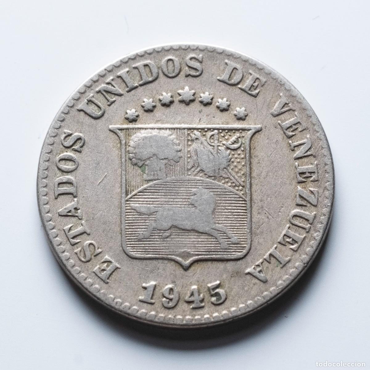 Monedas antiguas de Am&eacute;rica: 5 centimos 1946 Venezuela - Foto 1