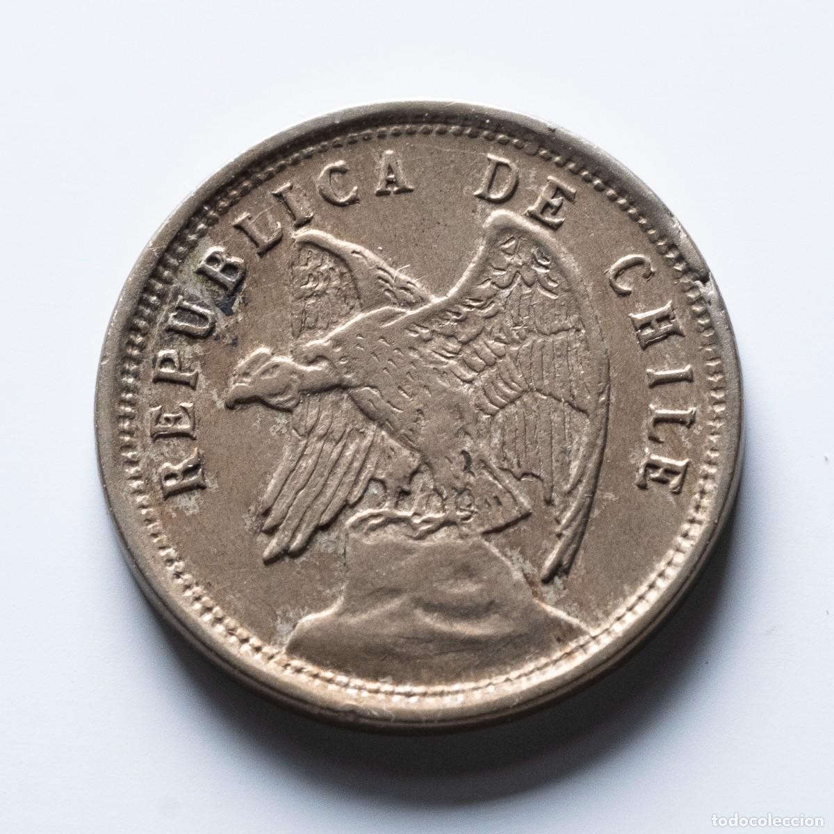 Monedas antiguas de Am&eacute;rica: 5 centavos 1920 Chile MBC - Foto 2