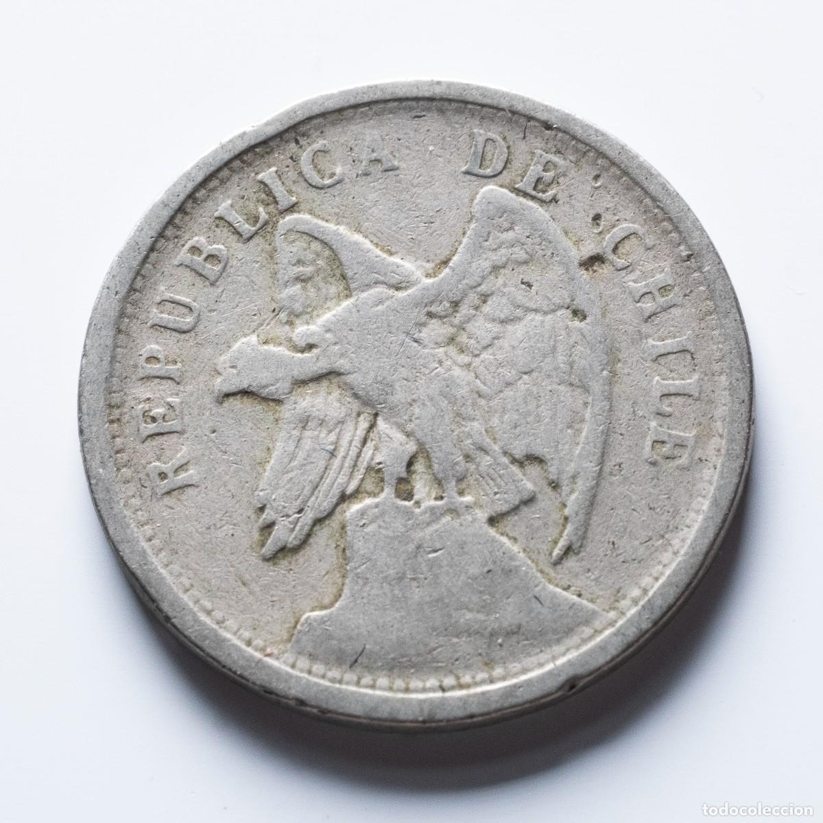 Monedas antiguas de Am&eacute;rica: 5 centavos 1924 Chile BC - Foto 2