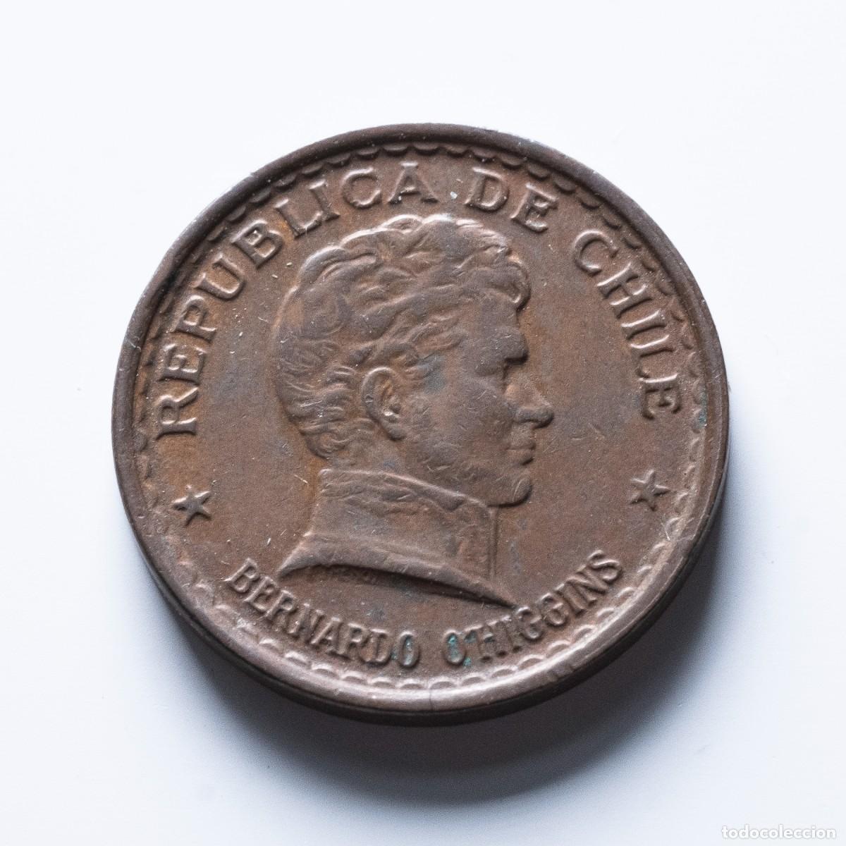 Monedas antiguas de Am&eacute;rica: 20 centavos 1950 Chile MBC - Foto 2